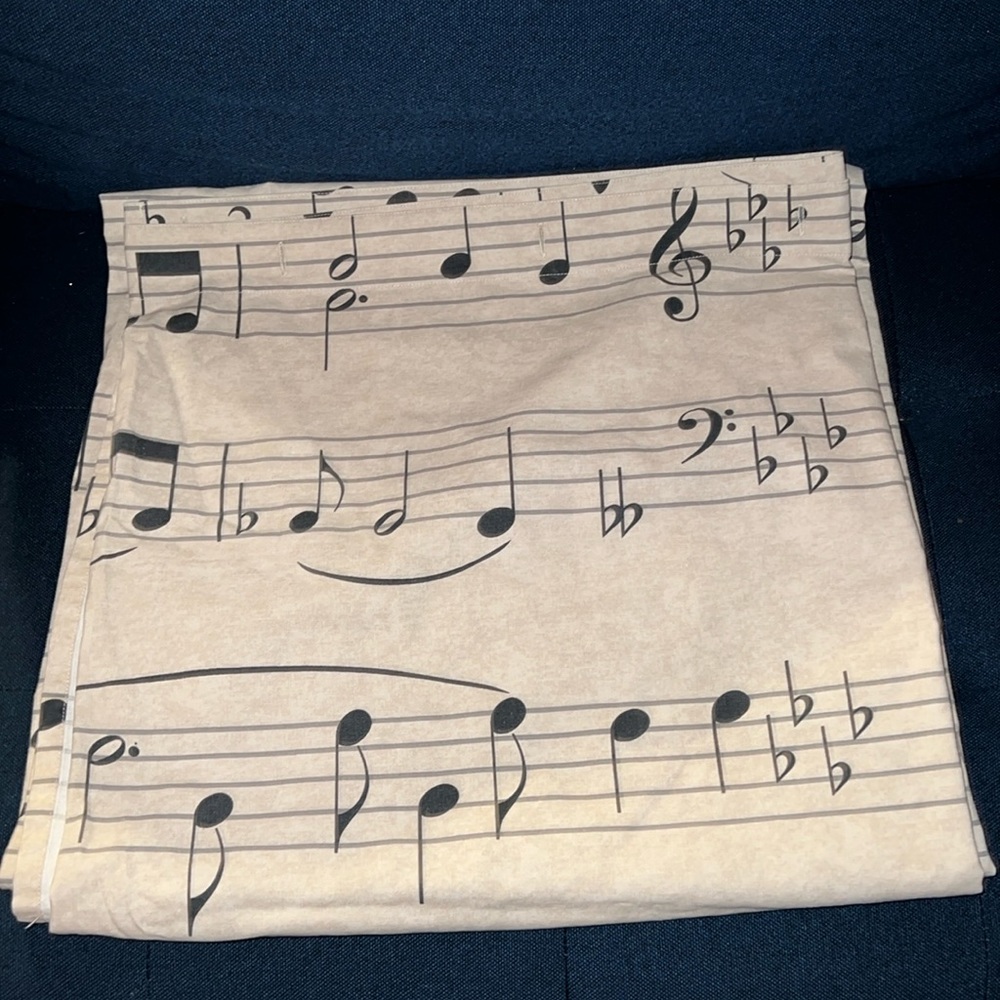 🎵 Music Notes Shower Curtain
